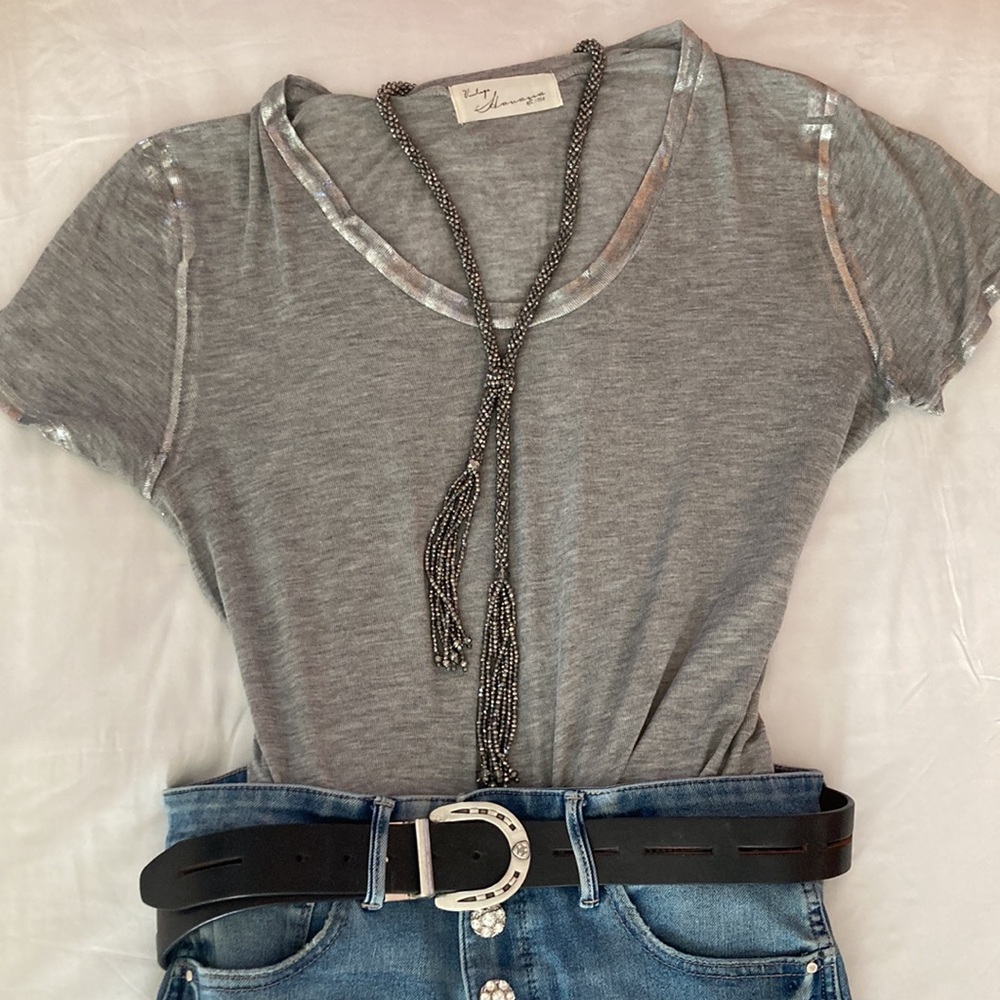 Silver and grey tee shirt